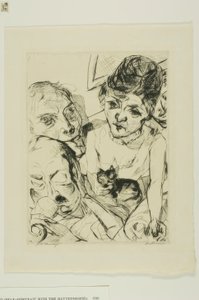 Estét, tízes tányér a Gesichterből alkotó: Max Beckmann