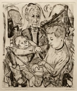 Családi jelenet alkotó: Max Beckmann