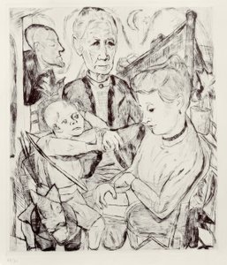 Családi jelenet alkotó: Max Beckmann