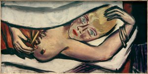 Nő az ágyban alkotó: Max Beckmann