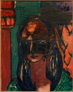 Nő maszkkal alkotó: Max Beckmann