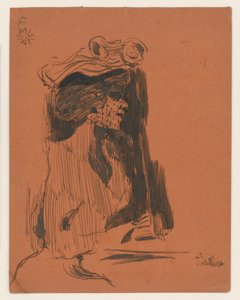 Halbfigur einer Frau mit Hut und Schleier, im Profil nach rechts alkotó: Max Beckmann