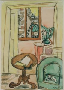 Belső körasztallal alkotó: Max Beckmann