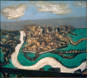 Táj Saint-Germain közelében alkotó: Max Beckmann