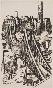 Nagy híd ("Eiserner Steg" Frankfurt am Mainban) alkotó: Max Beckmann
