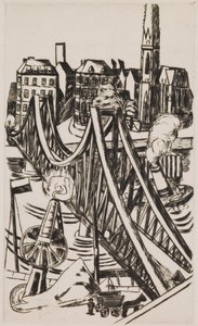 Nagy híd ("Eiserner Steg" Frankfurt am Mainban) alkotó: Max Beckmann