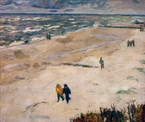 Emberek munka után a tenger mellett (Wangerooge strandján) alkotó: Max Beckmann