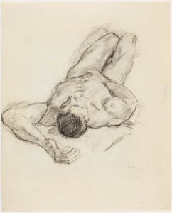 Fekvő férfi akt alkotó: Max Beckmann