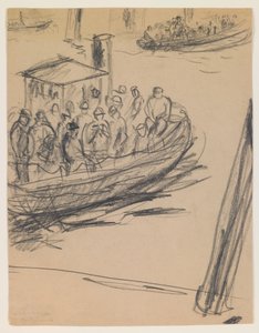 Longboat a Longshoremenekkel alkotó: Max Beckmann