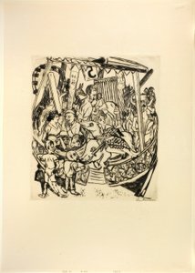 Merry-Go-Round, hetes lemez a Jahrmarkttól alkotó: Max Beckmann