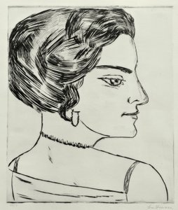 Naïla a profilban alkotó: Max Beckmann