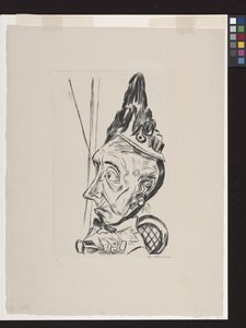 öregasszony motorháztetővel alkotó: Max Beckmann