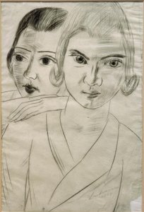 Pizchen és Quappi – Marie-Louise von Motesiczky és Mathilde von Kaulbach kettős portréja alkotó: Max Beckmann