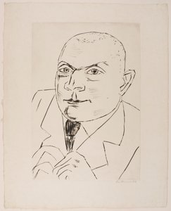 Simolin báró II. portréja (nagy változat) alkotó: Max Beckmann