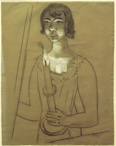 Quappi gyertyával alkotó: Max Beckmann