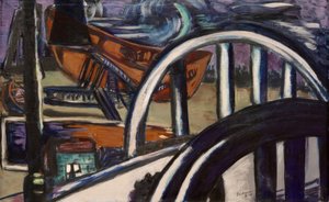 Hajógyár. Vashíd alkotó: Max Beckmann