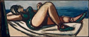 Alvás a tengerparton alkotó: Max Beckmann