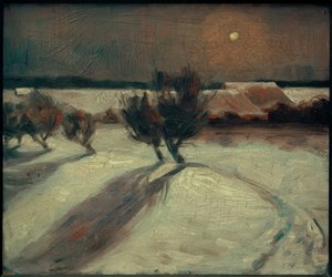 Havas táj a holdfényben alkotó: Max Beckmann