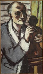 Önarckép szürke pongyolával alkotó: Max Beckmann