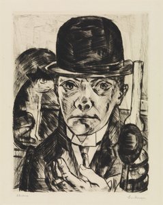 Önarckép keménykalappal alkotó: Max Beckmann