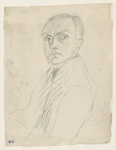 Önarckép balra néző félprofilban (elvetve) alkotó: Max Beckmann
