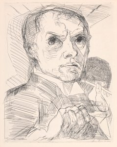 Önarckép írónáddal alkotó: Max Beckmann
