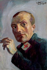 Önarckép ápolónőként alkotó: Max Beckmann