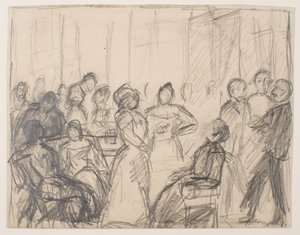 Vázlat a Társadalom Partyhoz alkotó: Max Beckmann