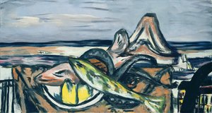 Csendélet halakkal alkotó: Max Beckmann
