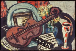 Csendélet hegedűvel és furulyával alkotó: Max Beckmann