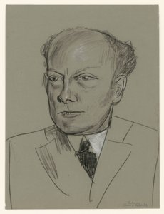Tanulmány Gottlieb Friedrich Reber portréjához (fej) alkotó: Max Beckmann