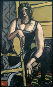Táncosok tamburával alkotó: Max Beckmann