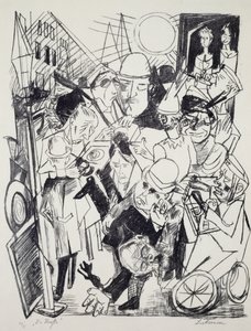 Az utca, Max Beckmann (1884-1950), metszet. Németország, XX. század. alkotó: Max Beckmann