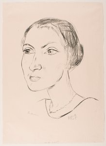 Nyakláncos nő (Parcusné) alkotó: Max Beckmann
