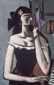 Nő papagájjal alkotó: Max Beckmann
