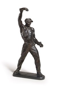 Foundryman (bronz, sötétbarna patinával) alkotó: Max Kalish