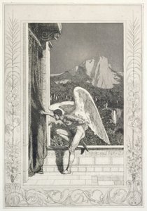 Amor érkezése, a „Cupido és Psziché: Opus V” sorozat 12. táblája alkotó: Max Klinger