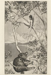 Bear and Elf Bär und Elfe: pl.1, megjelent 1881. alkotó: Max Klinger