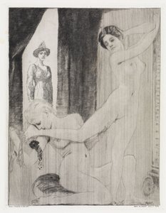 Előkészület a tánchoz (Sátor, XIV. opus, 2. rész, 25. sz.) alkotó: Max Klinger