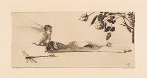 Opus VI, a Parafrázis a kesztyű megtalálásáról, 1881-ből. alkotó: Max Klinger