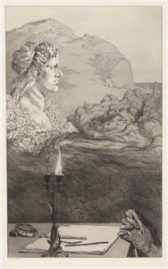 Címlap (Festői dedikáció / Imádság) (Ovidius áldozatainak megmentése, II. mű, 1. lap [1b]) alkotó: Max Klinger