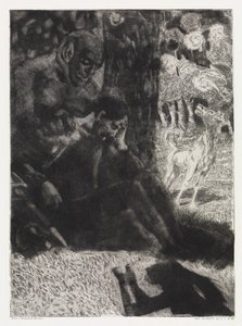 Varázsló és lovag (Sátor, XIV. mű, 2. rész, 34. szám) alkotó: Max Klinger