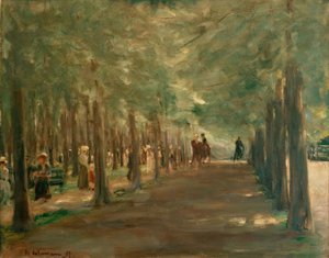 Sikátor az állatkertben lovasokkal és sétálókkal alkotó: Max Liebermann