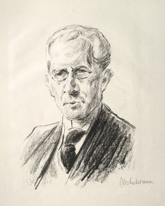 Arno Holz mappa: Arno Holz portréja, 1923. alkotó: Max Liebermann