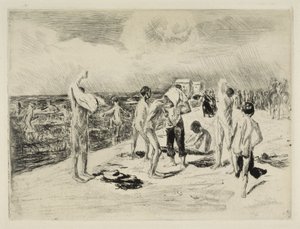 Fürdő fiúgyermekek alkotó: Max Liebermann