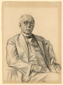 Oscar Huldschinsky gyűjtő portréja alkotó: Max Liebermann