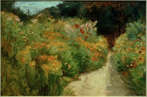 Virágbokrok a Wannsee kertben alkotó: Max Liebermann