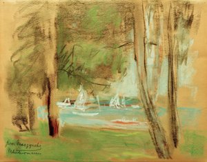 Hajók a Wannsee-n alkotó: Max Liebermann