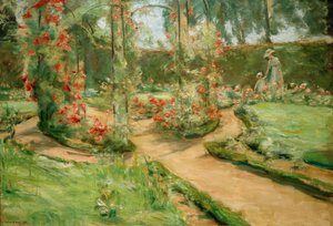 A wannsee-i rózsakert a lányával és az unokájával alkotó: Max Liebermann