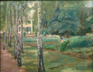 A nyírfa sugárút a Wannsee kertben nyugatra alkotó: Max Liebermann